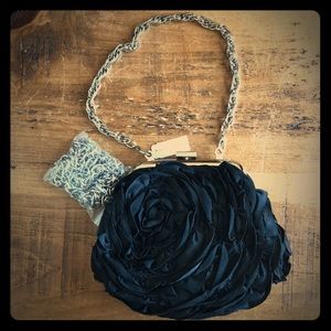 White House Black Market Rose Petal Flower Purse